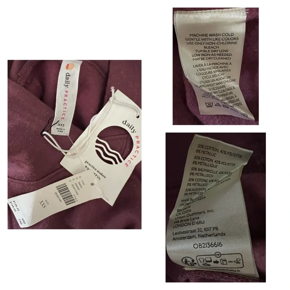 Anthropologie Daily Practice Sparkly Hoodie XXS - Picture 14 of 14